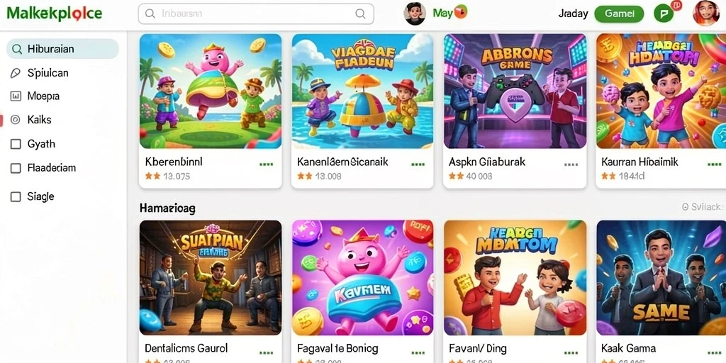 Tampilan antarmuka game yang menarik dan user-friendly.