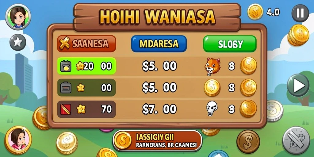 Tampilan menu utama DUNIA77 yang menarik dan mudah dinavigasi.