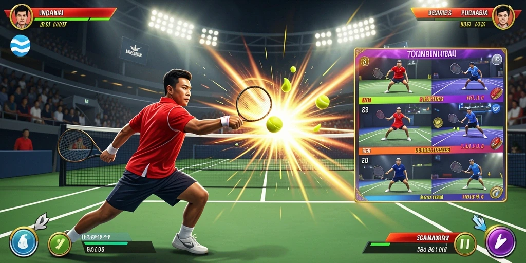 Screenshot dari petualangan menantang di level pertama.