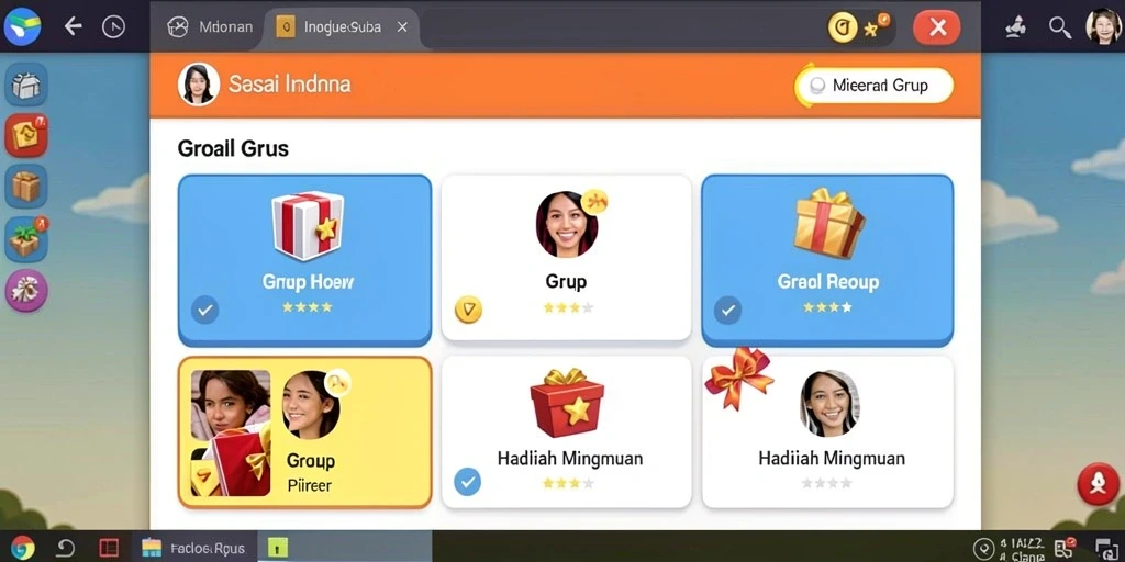 Tampilan menu utama yang menarik dan mudah dinavigasi.