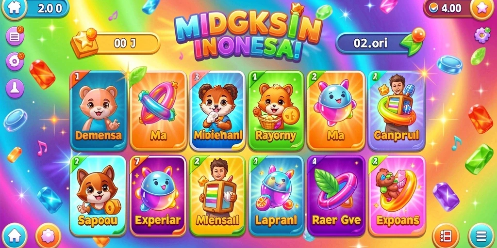 Tampilan lobi permainan yang menawan dan interaktif.